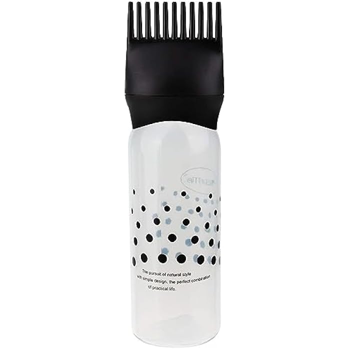 MOHAT - Root Comb Applicator Bottle - 6 Ounce Applicator Bottle for Hair Dye and Hair Oil Applicator with Graduated Scale - for Salon and Home usage (one piece coloured black) - Image 1